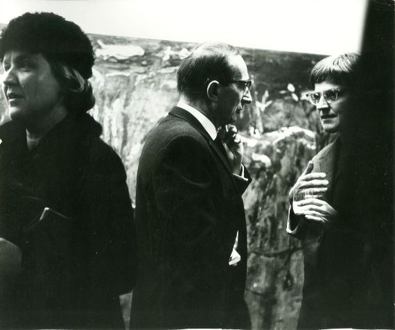 v.l.n.r.: Ulla Schumacher, Emil Schumacher, Doris Schmidt, o. J., Fotografie: Archiv van de Loo