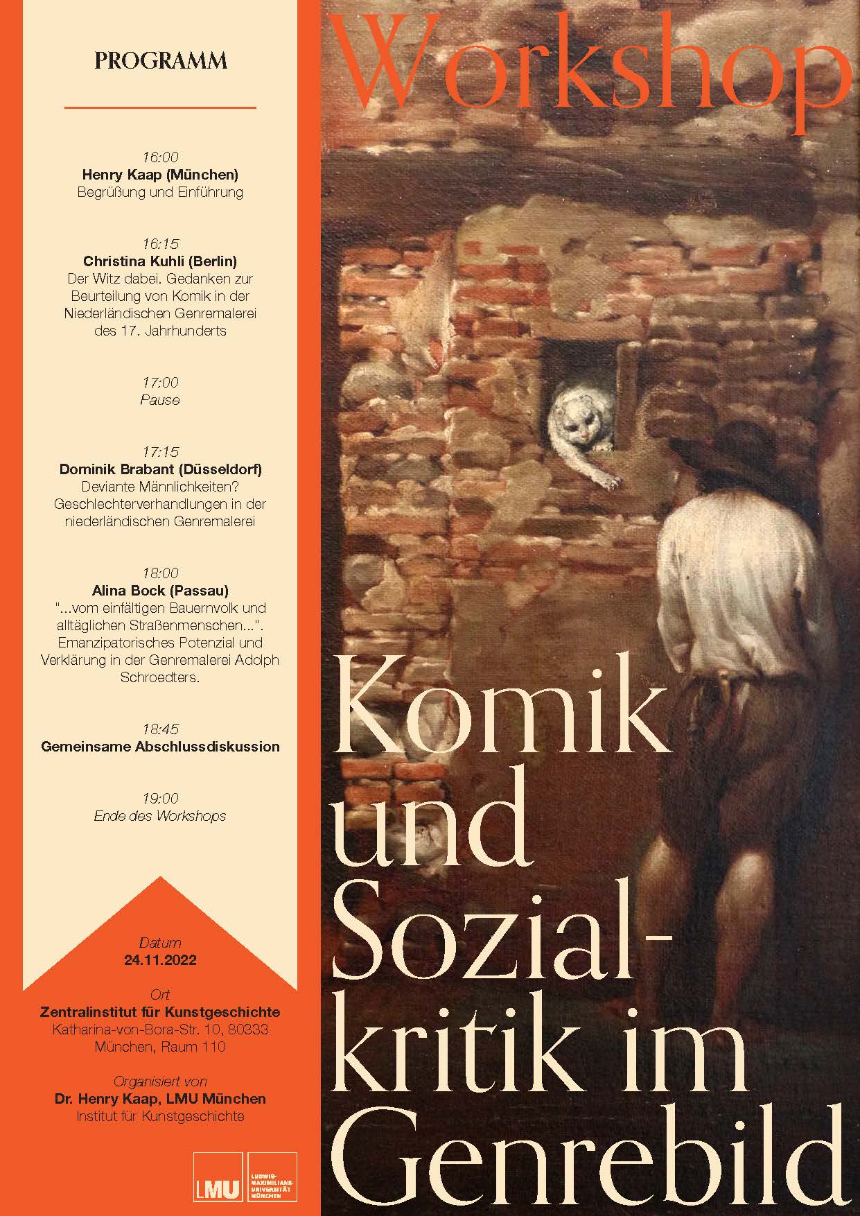 Workshop_Komik und Sozialkritik im Genrebild_Flyer